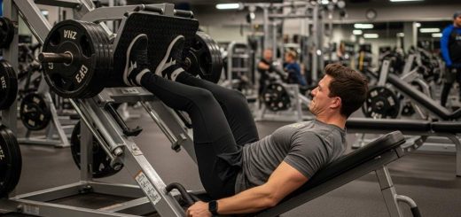 Chicago gym member performing lower-body strength training